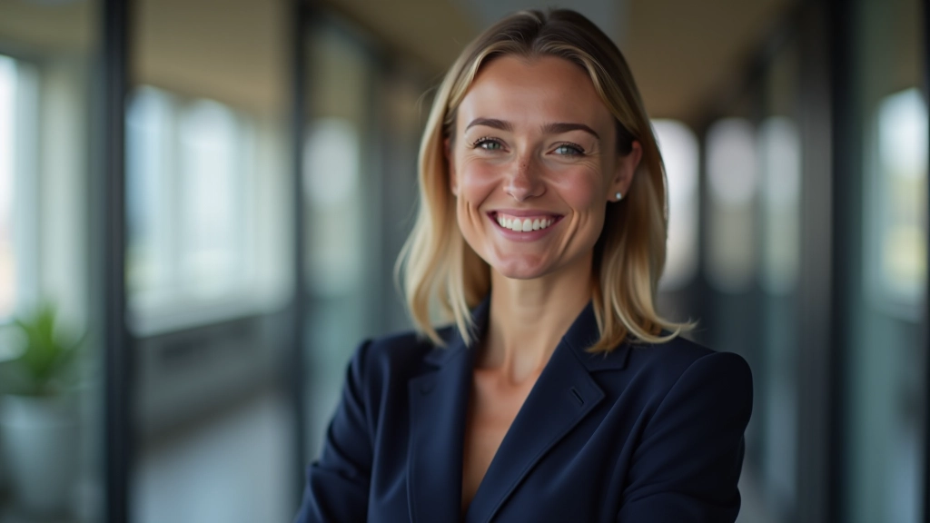 Marina, trainer voor professionele communicatie, portret in kantooromgeving